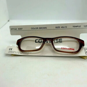 Converse Kids K007 Eyeglasses Frames Case  Brown. RX-ableNWT